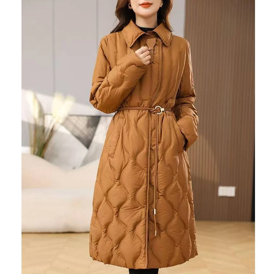 时尚长款轻薄鹅绒服ZBW32586