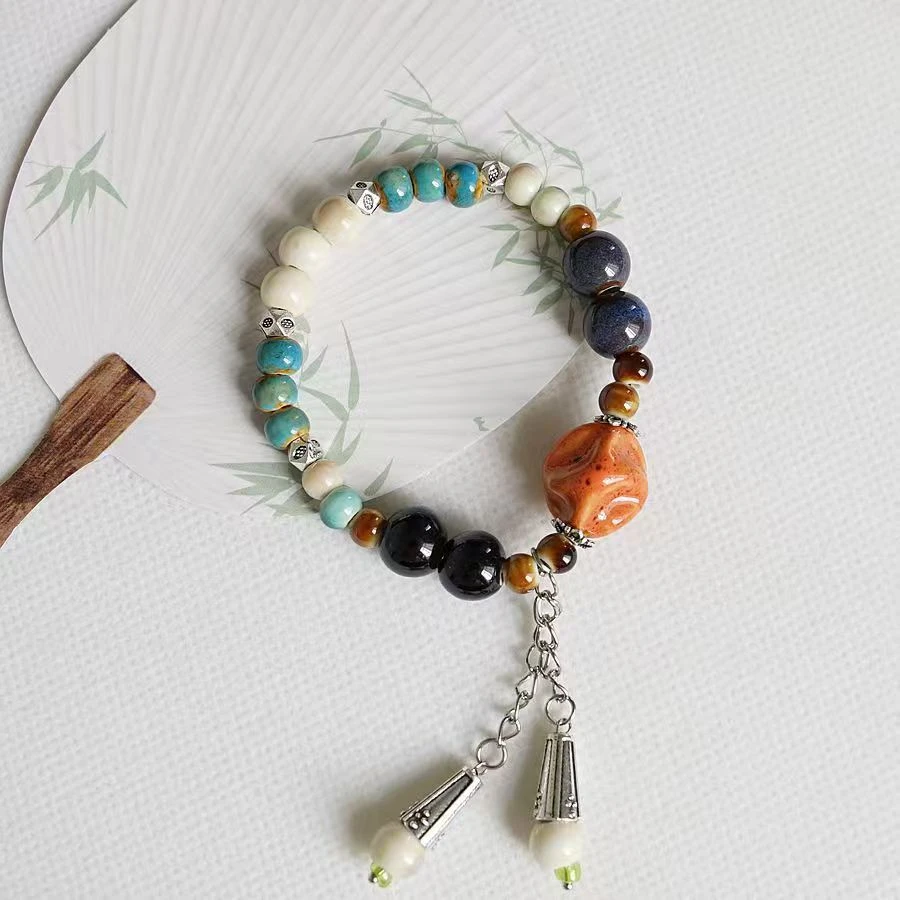 铜合金陶瓷手链 乔帝尼时尚饰品小众设计陶瓷手链D330J