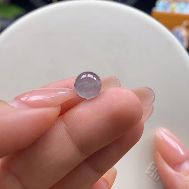 翡翠吊坠(不含链)未镶嵌翡翠黑钢圆珠