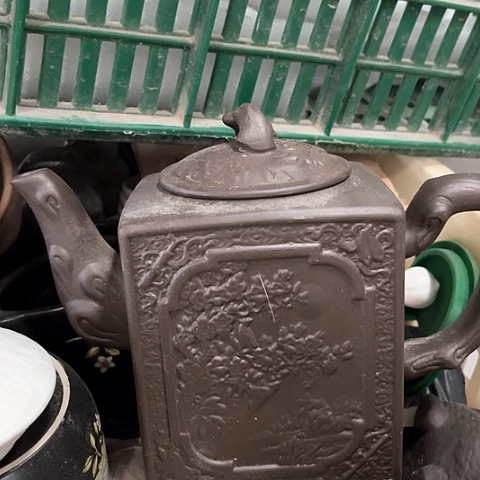 微瑕，不能明火，紫砂冷水壶，方壶