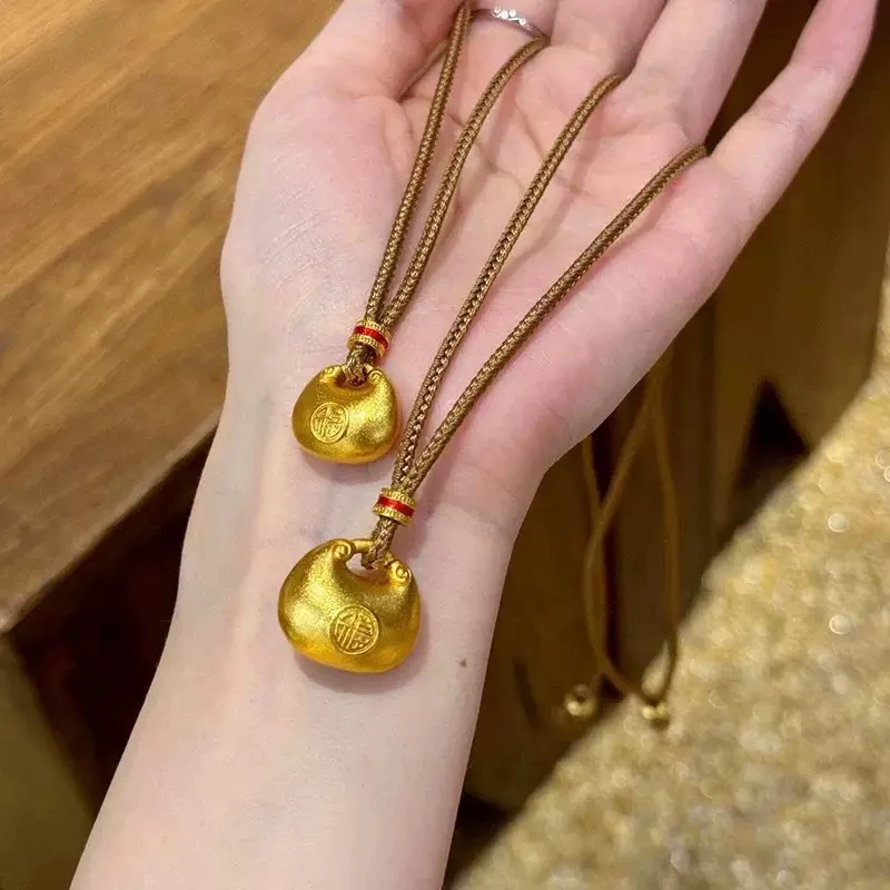 小胖福吊坠+金珠绳子