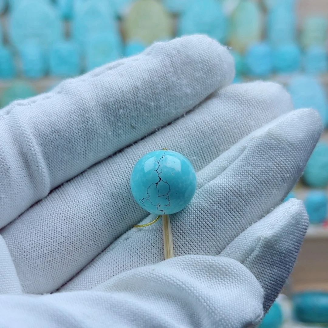 绿松石未镶嵌珠宝奇石13mm