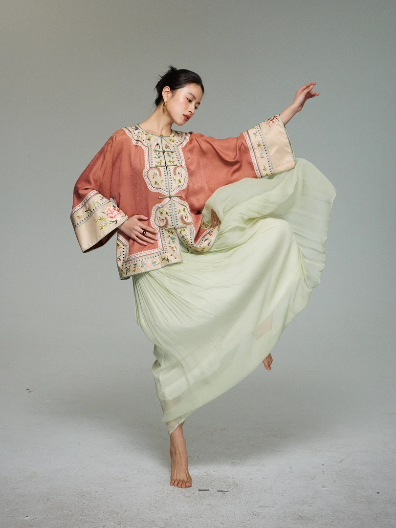 初见十三娘『卿莲』顺于乔其国风汉服大摆仙女裙 百搭仙气减龄凉快