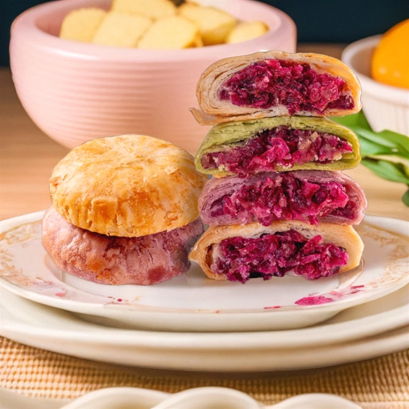 【店长推荐】甄选云南特产鲜花饼正宗糕点心抹茶玫瑰紫薯燕麦小零食