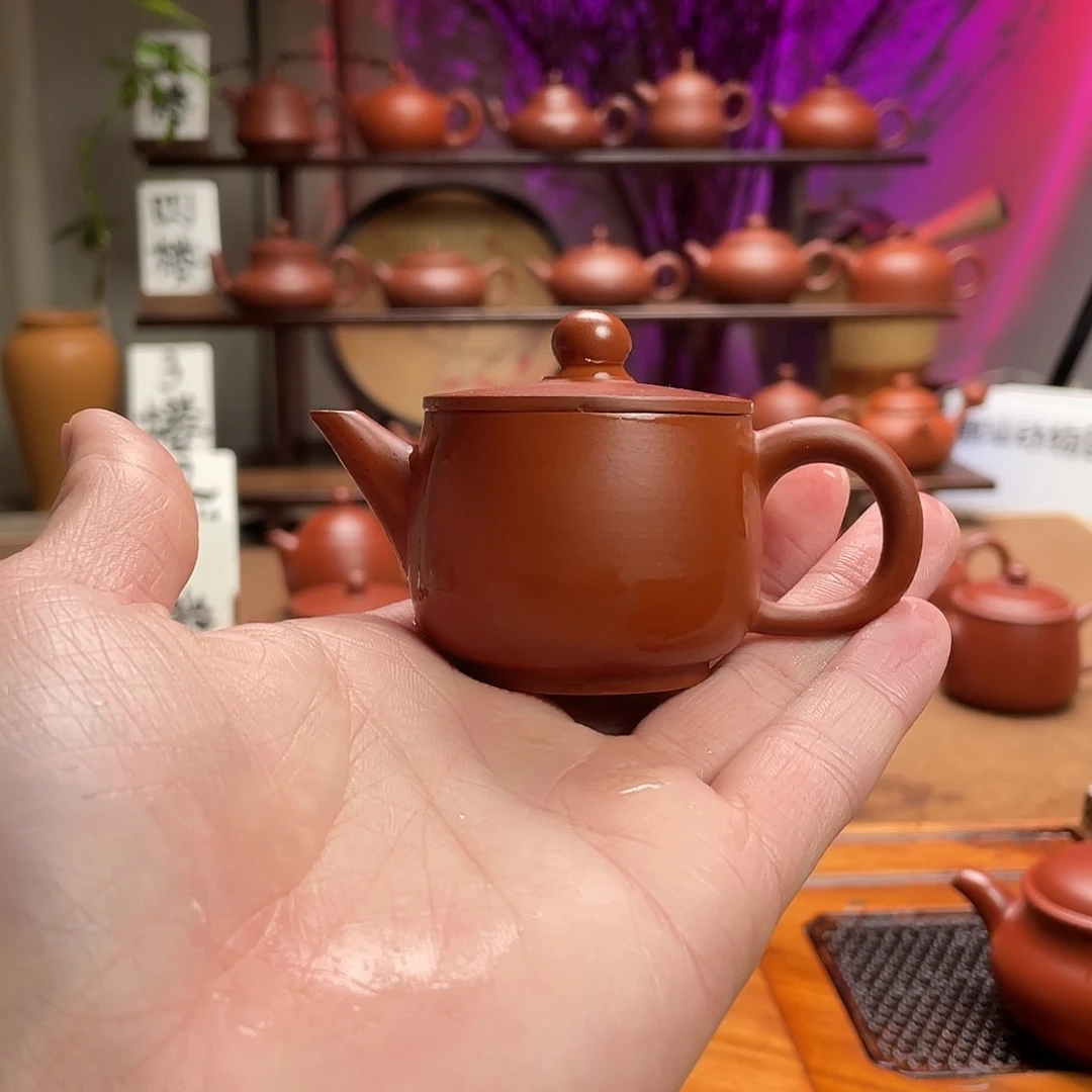 紫砂茶壶惠**林朱泥汉瓦微瑕