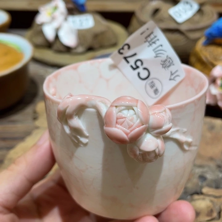 手工制作陶瓷茶具茶杯青蛙