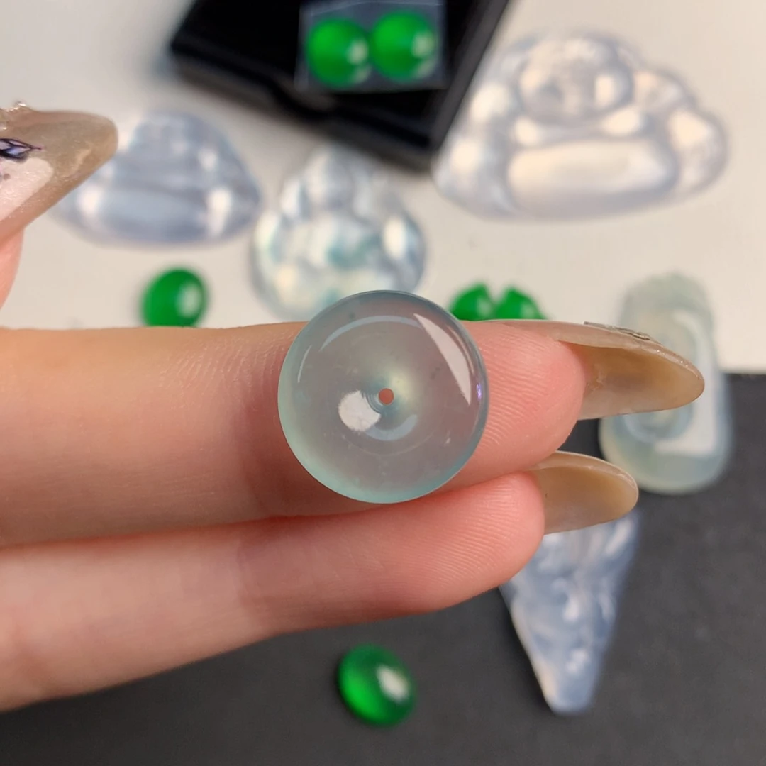 翡翠裸石14.4/4.65扣子扣子