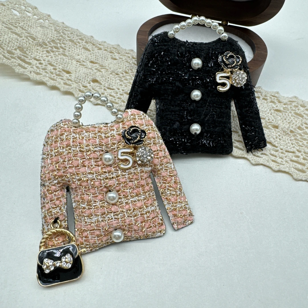 铜合金仿珍珠胸针 02957 好啊商店 小香风胸针一个，两色