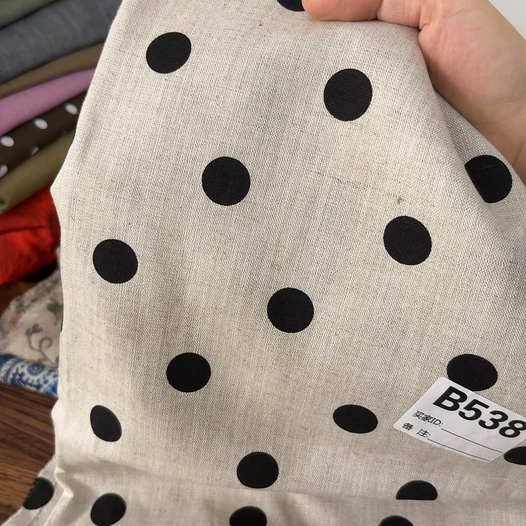 麻2米雨露波点面料