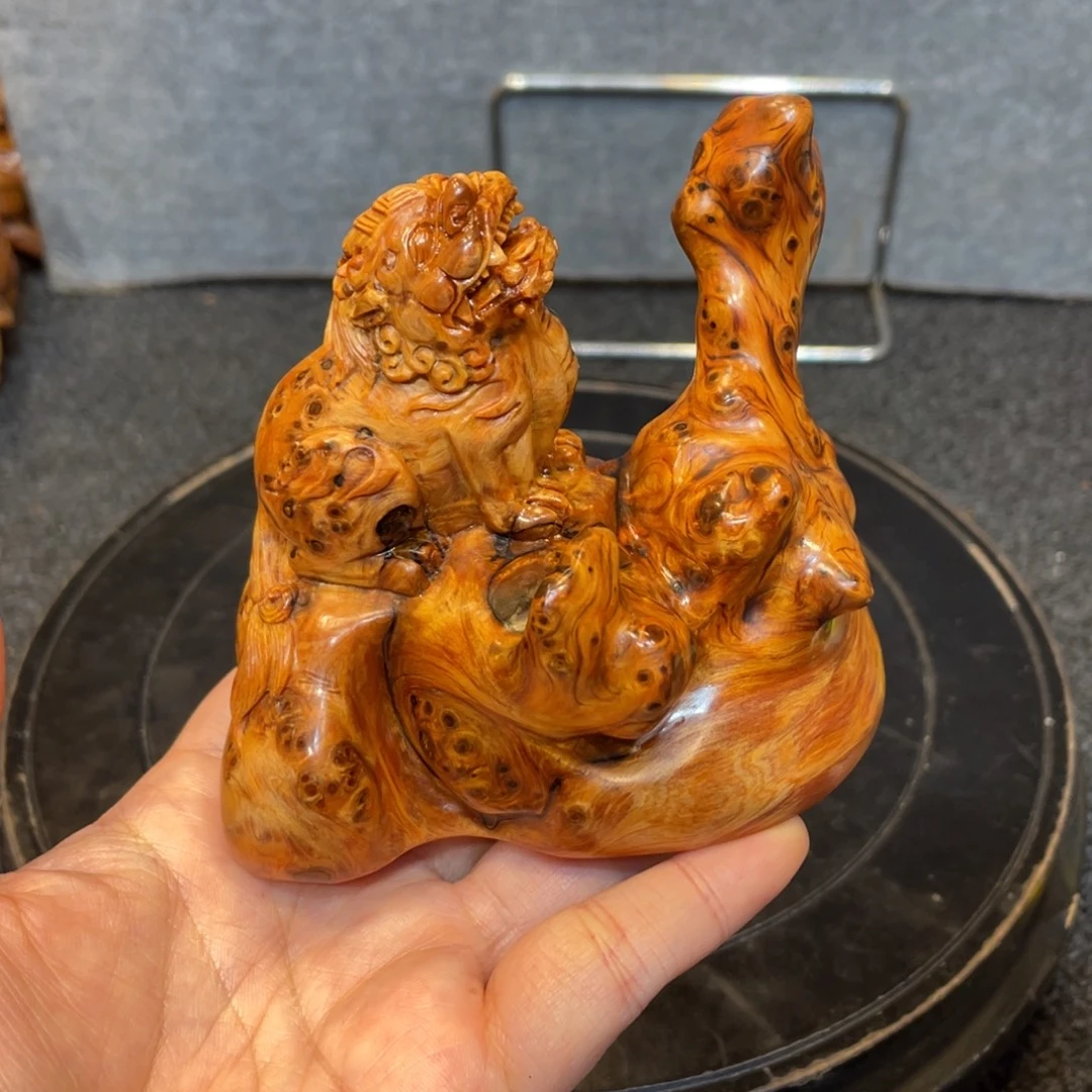 柏木（崖柏）太行精品陈化黑金虎皮留疤貔貅摆件