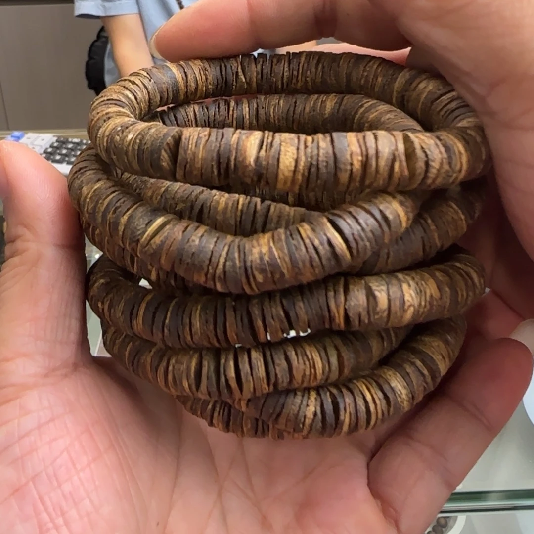 沉香手串多样性发1条金沙叶片珠高货9克