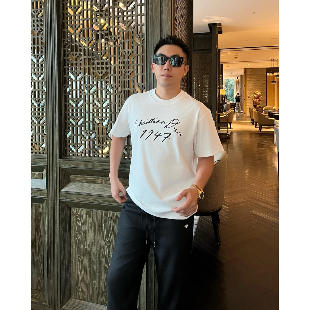 【手绘签名】夏日定制情侣手写签名蜜蜂系列男士情侣短袖T恤WYG9933