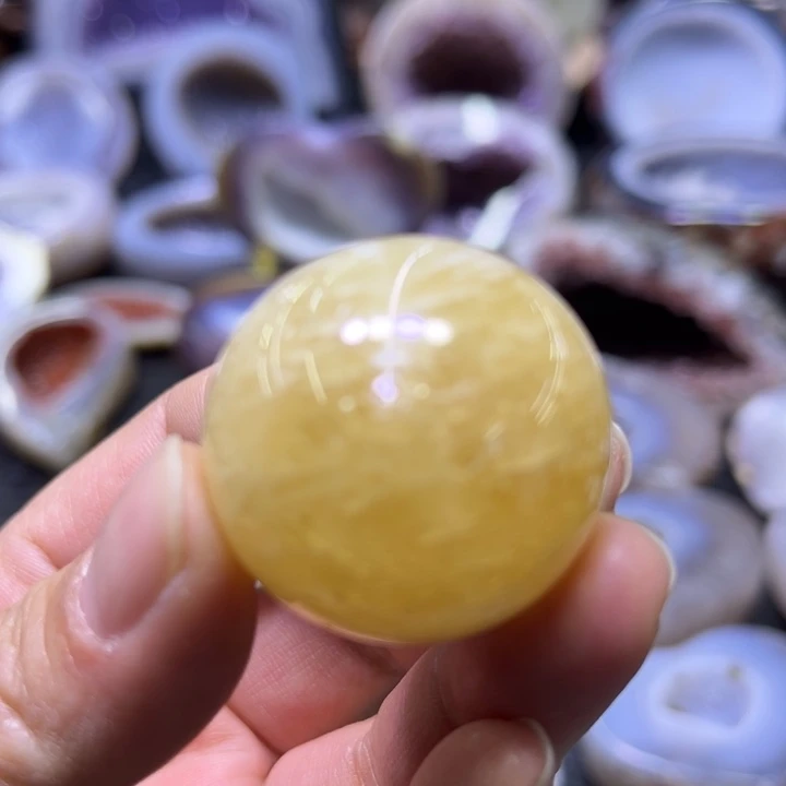 珠宝半成品水晶未镶嵌小黄球