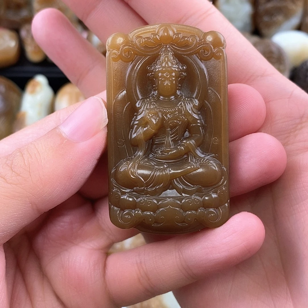 和田玉未镶嵌挂件