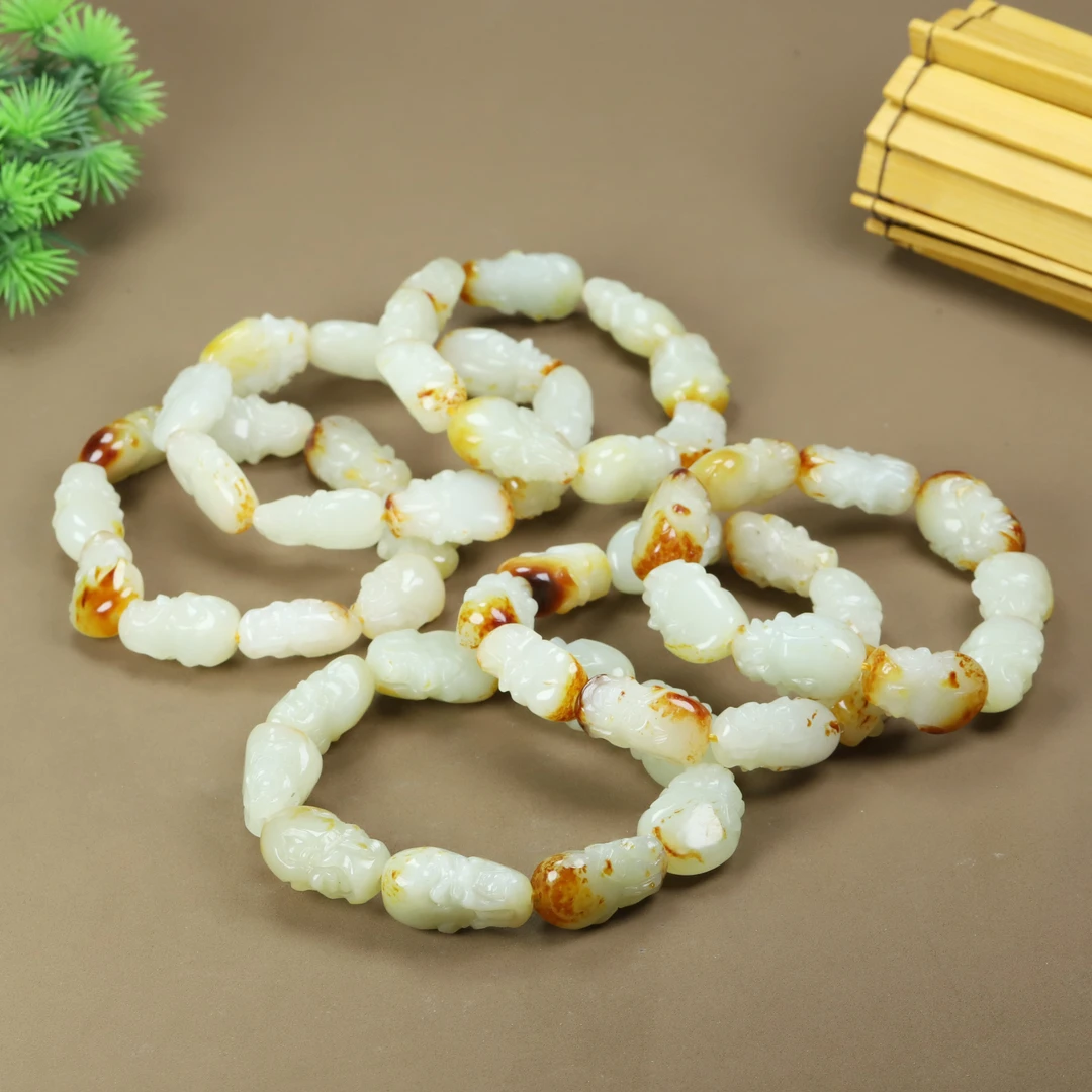 和田玉十八罗汉头手串（定制多样性发货拍一发一）