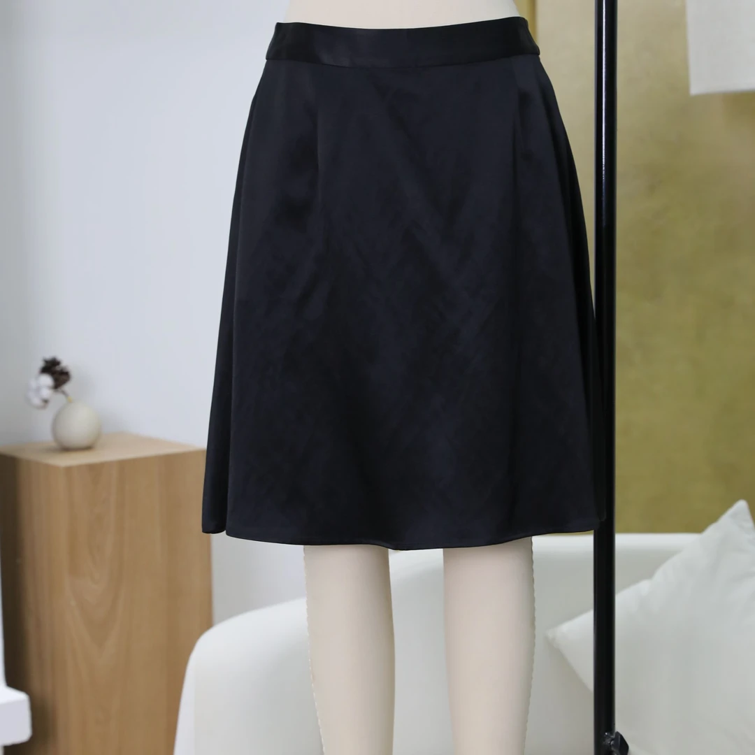 JUZININE【主播样衣】原创设计重磅真丝半身A短裙  91A 100%桑蚕丝