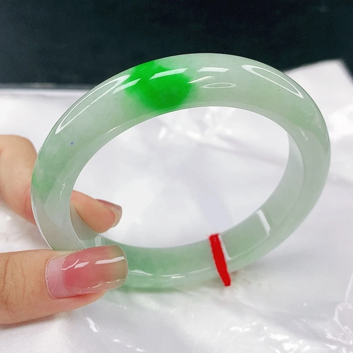 翡翠未镶嵌手镯圈60.8，00011