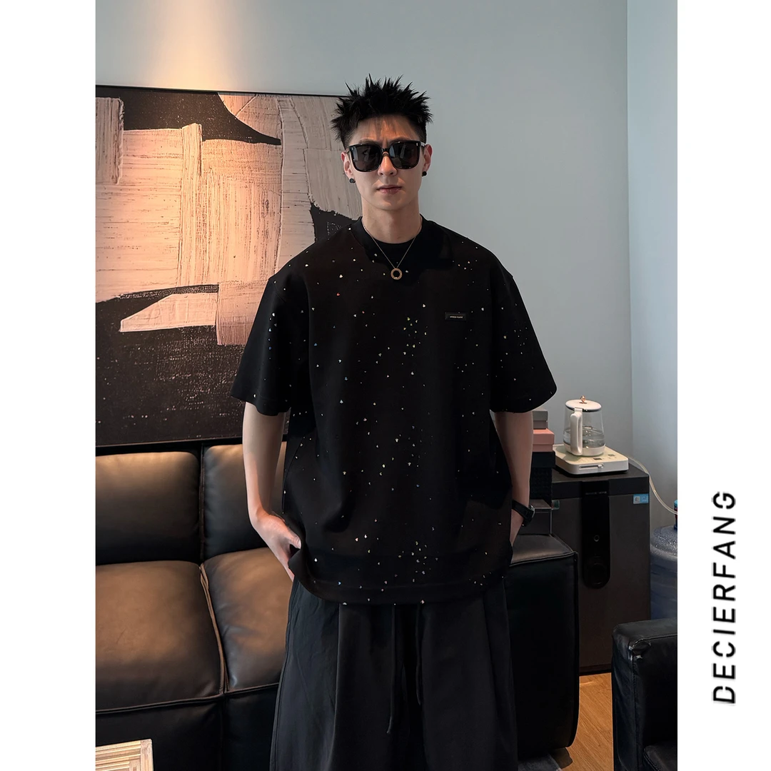 898261【重磅双色料短袖】