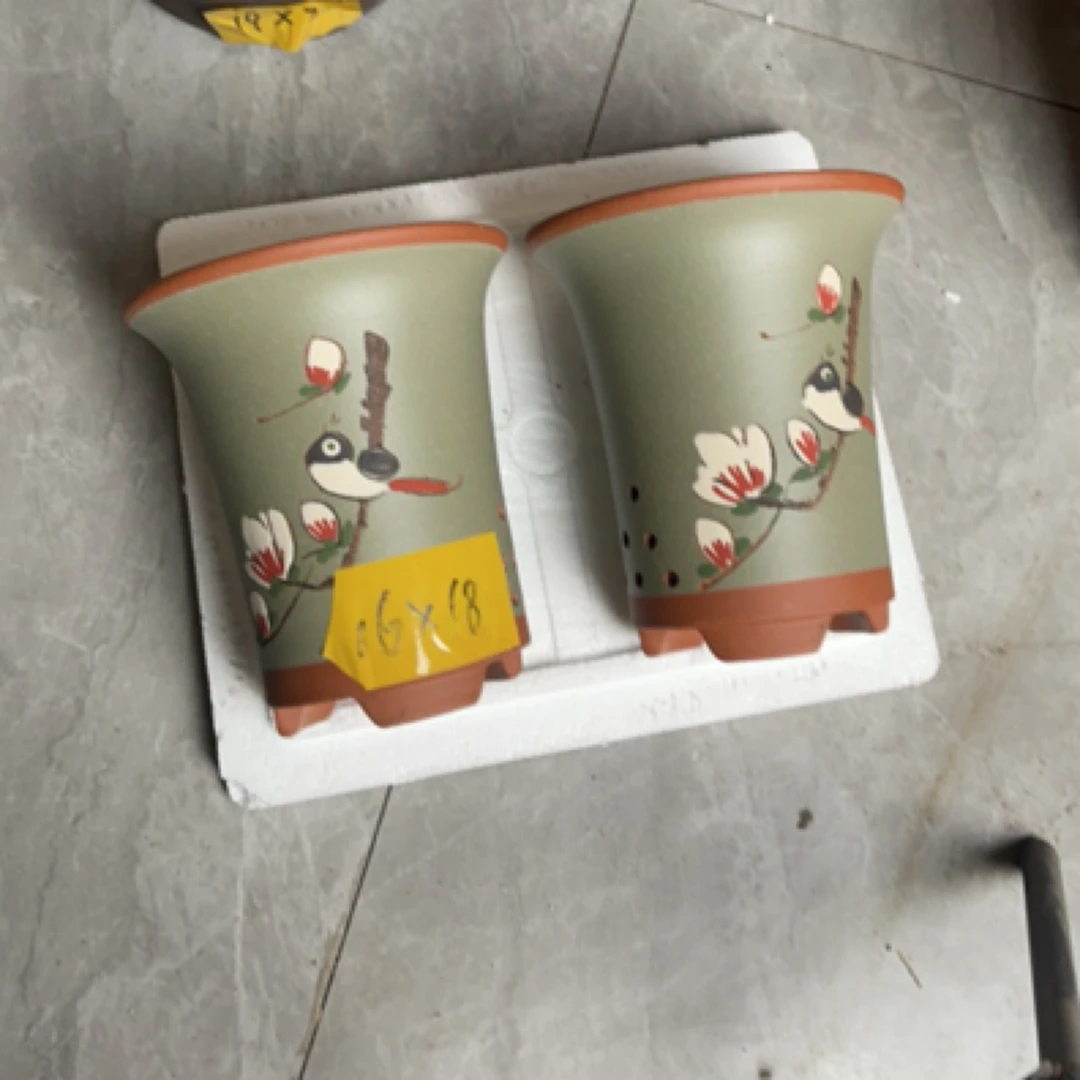 紫砂兰花盆小号一对