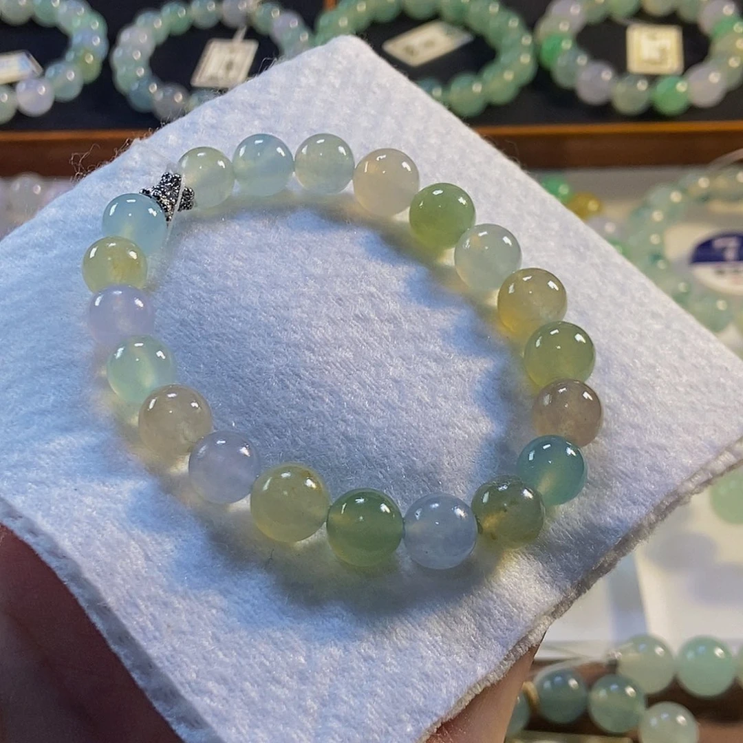 定制翡翠未镶嵌翡翠手串卡9-10
