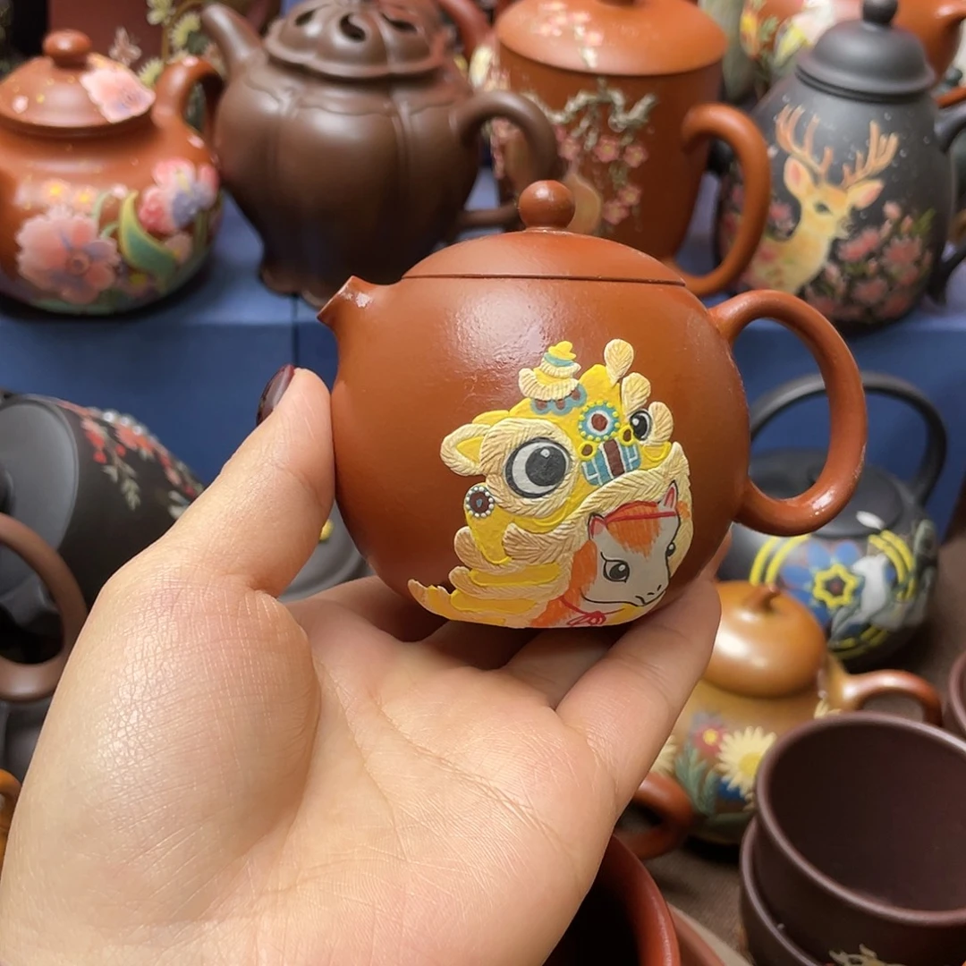 丹***茶杯红泥紫砂主人杯150cc