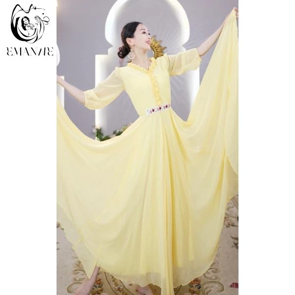 【送腰带】A6131依曼之舞异域风情连衣裙气质显瘦洋气跳舞连衣裙