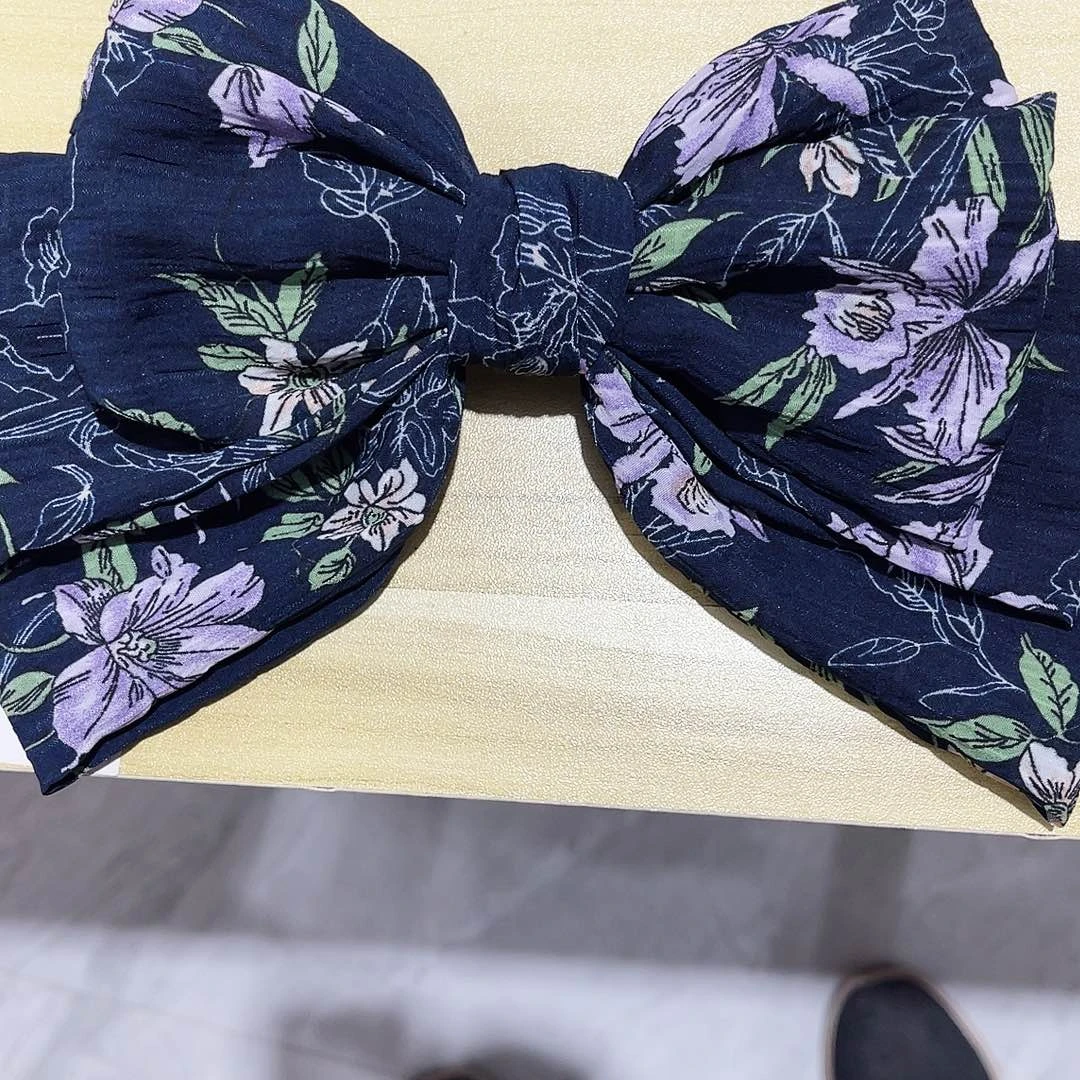 皮质铁合金蝴蝶结发夹