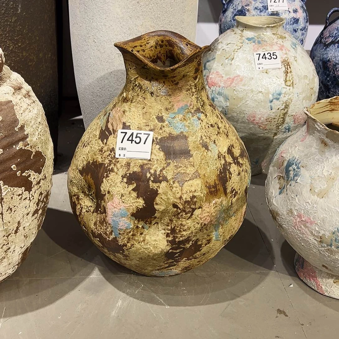 瓶7457高39口10陶瓷花瓶无孔