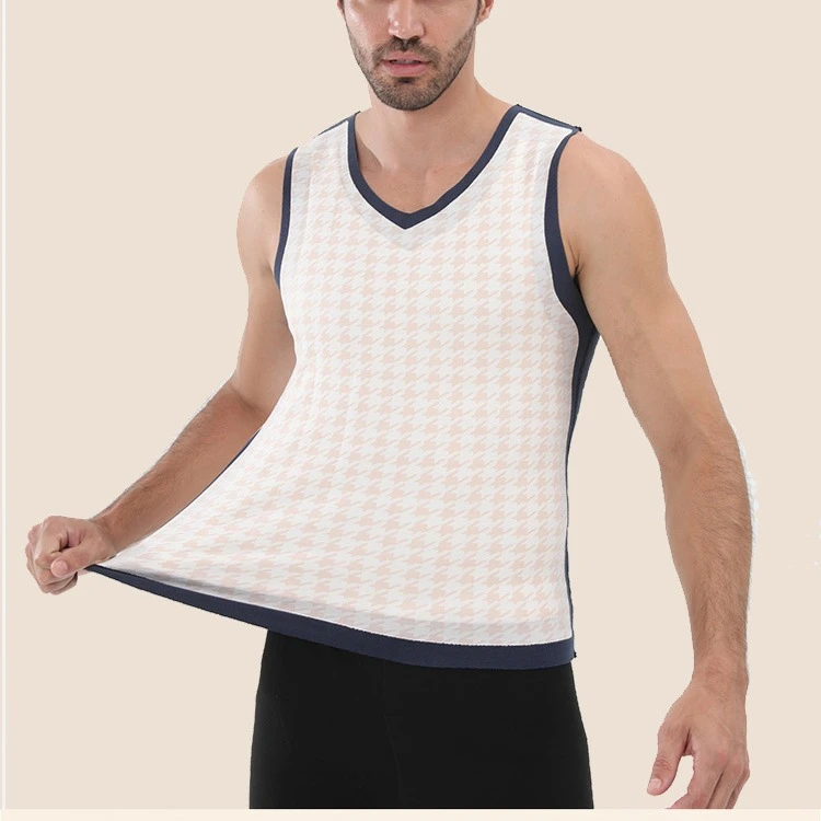 男士夹100百分百羊毛保暖背心