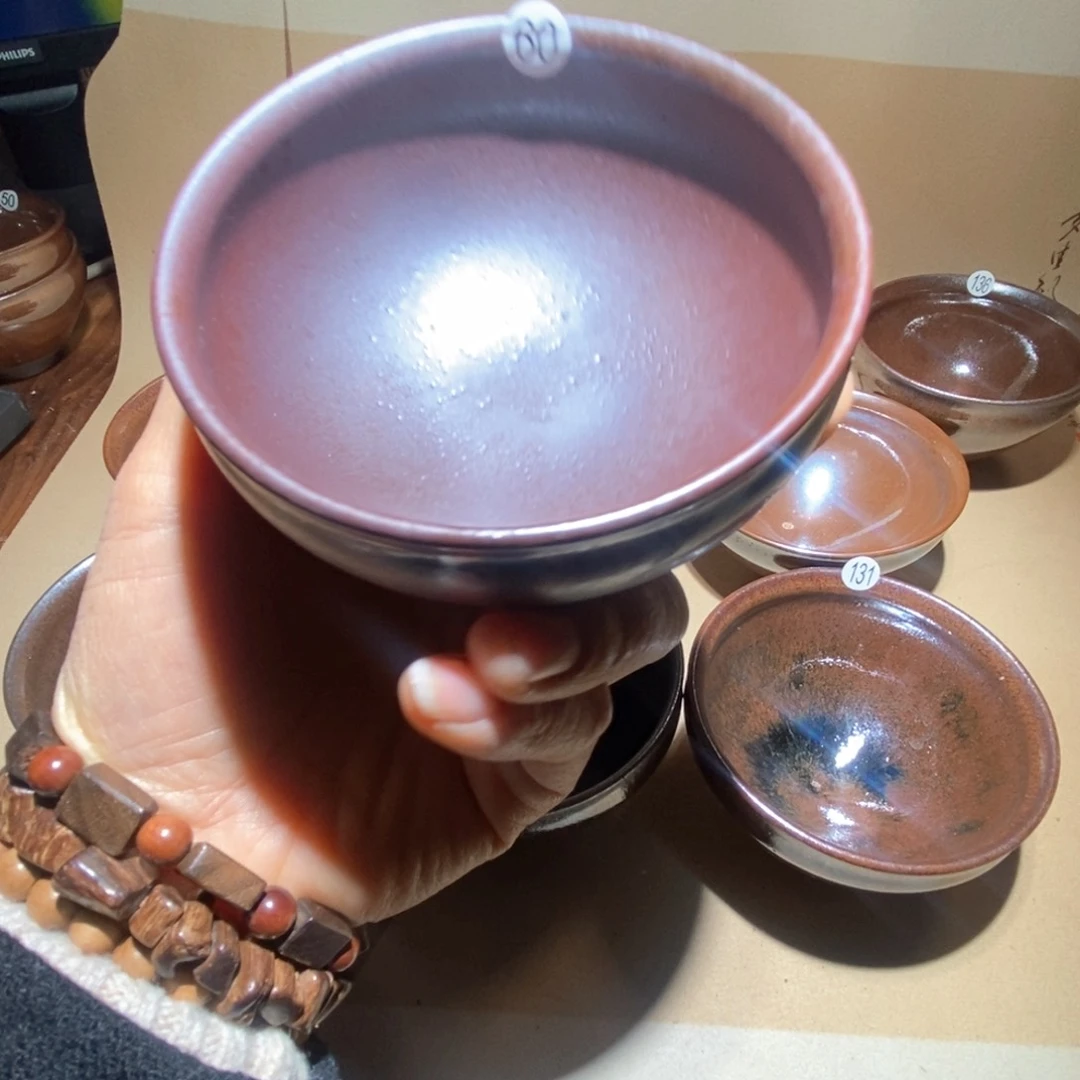 茶盏龙窑柴烧建盏主人盏磨底