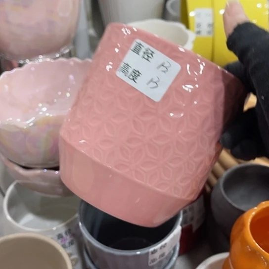 多肉绿植陶瓷花盆9.9包邮，有孔