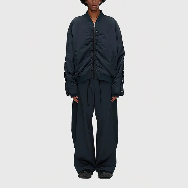 The Last Redemption 蓝/黑/白三色 低腰阔腿伞兵裤 正品现货