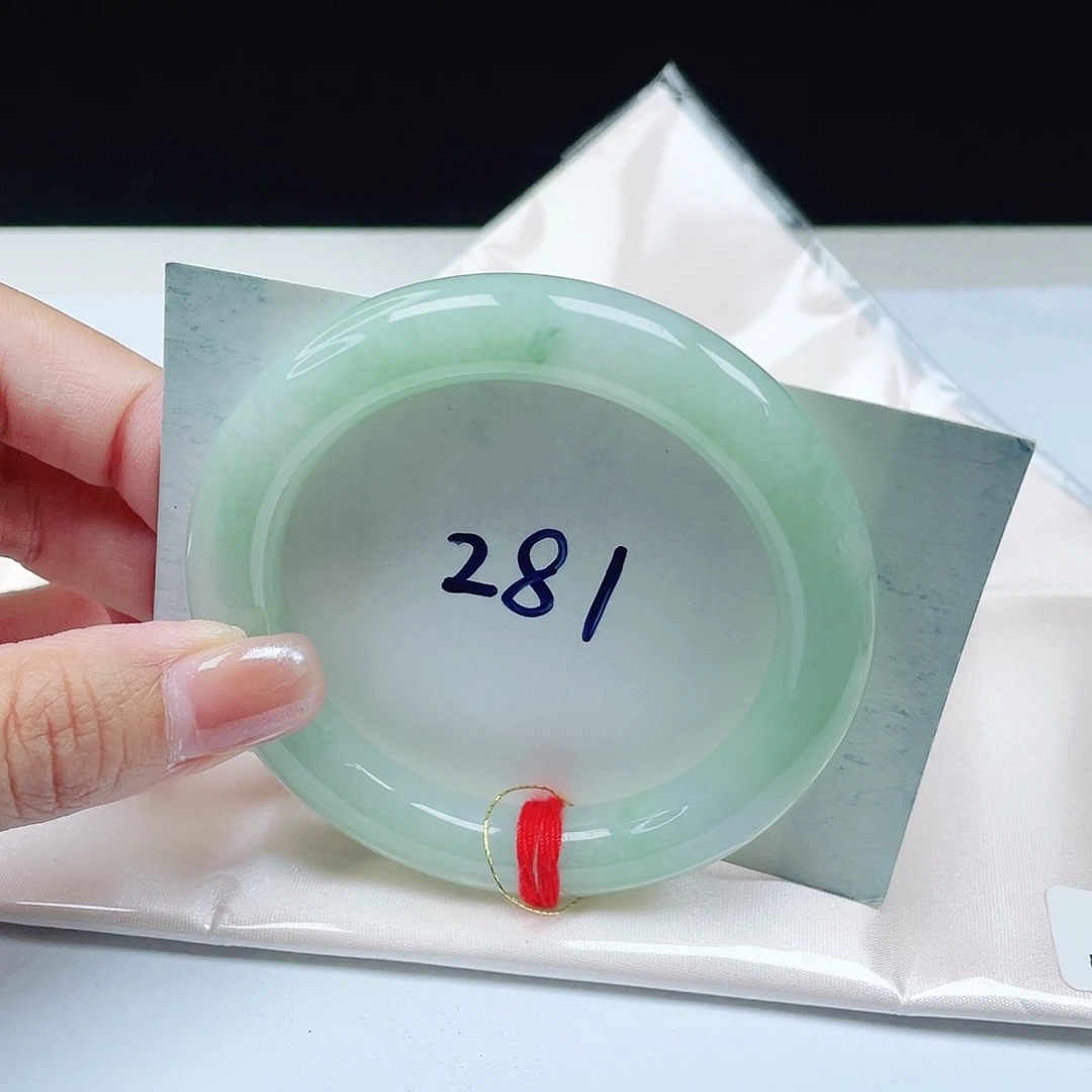 翡翠未镶嵌手镯 圆条53+