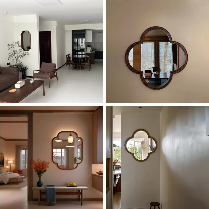 宋代美学小轩窗梅花茶室装饰布置新中式实木屏风隔断客厅入户