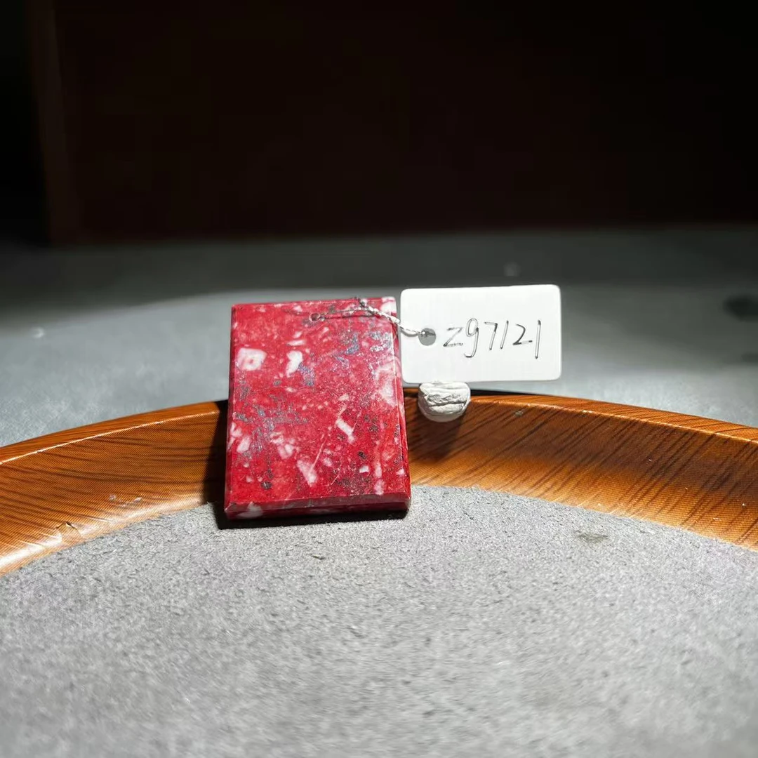 天然辰砂【张老斯珠宝】天然朱砂平安牌吊坠zg7121