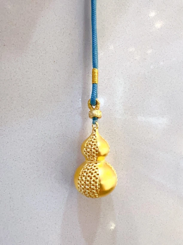 合金吊坠 镀金双面葫芦吊坠