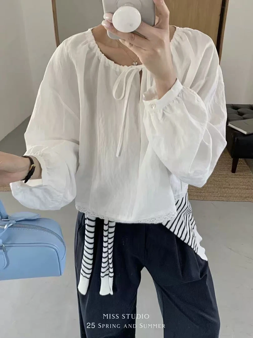 rour蕾丝边韩系衬衫0032