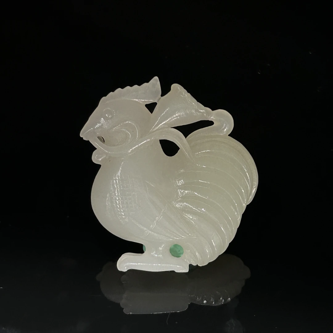 LOT.28/20世纪和田玉鸡雕件/S430594