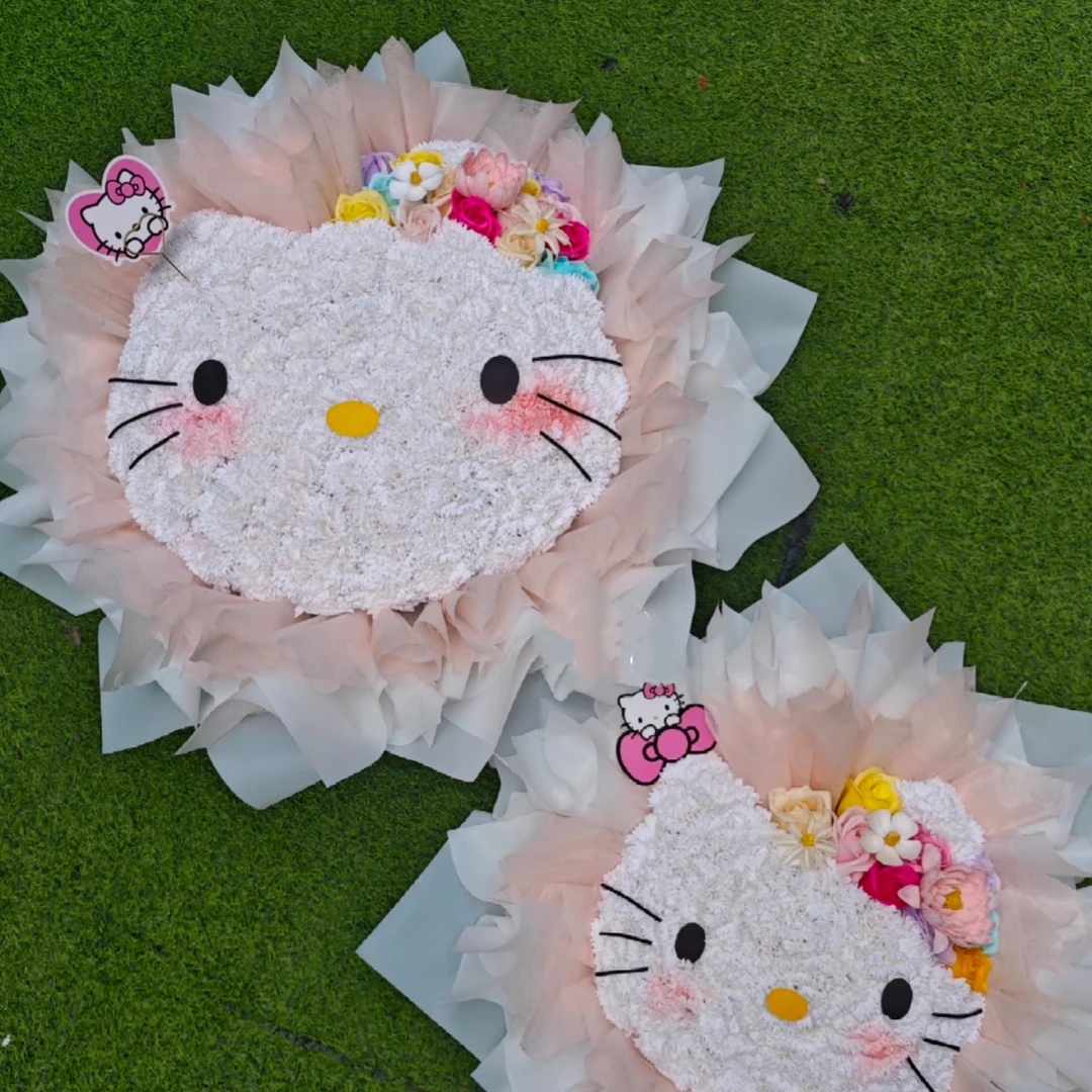 Hello Kitty大花束永生花束送女友告白生日花情人节礼物香皂花