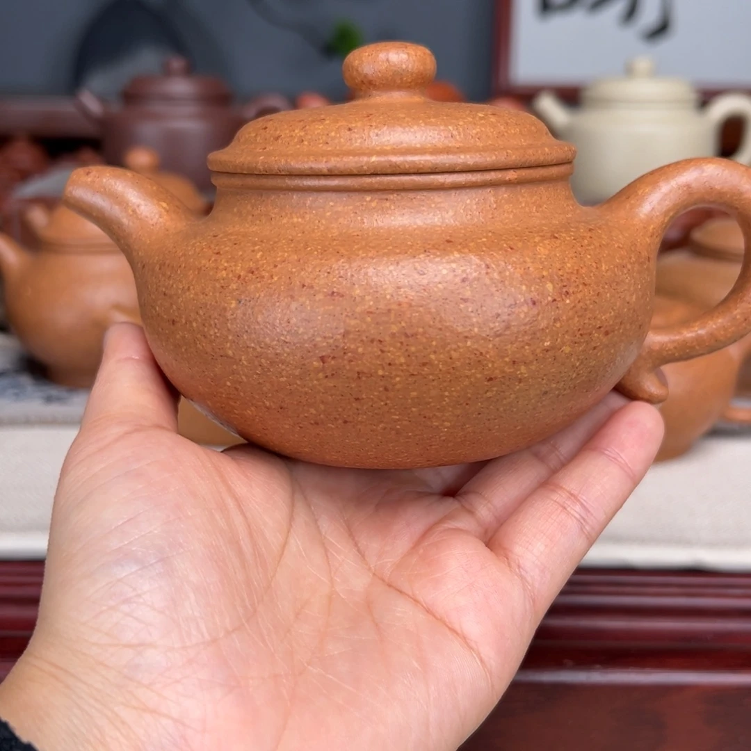 茶壶紫砂梨皮黄的360