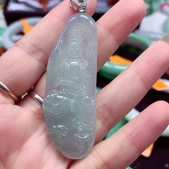 颈饰银S925镶嵌翡翠翡翠