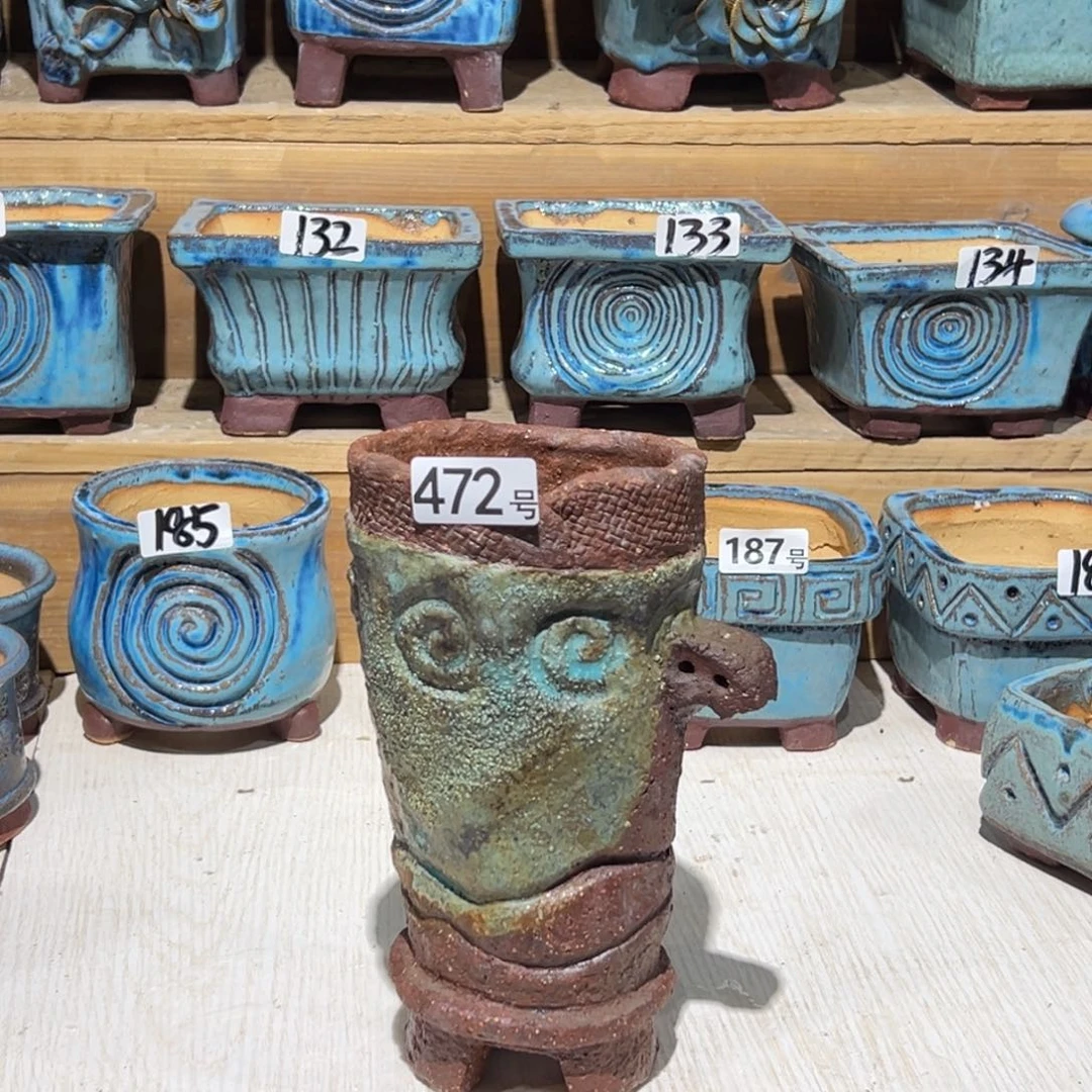 宁***莲尚雅陶坊多肉花盆，内口9，微瑕