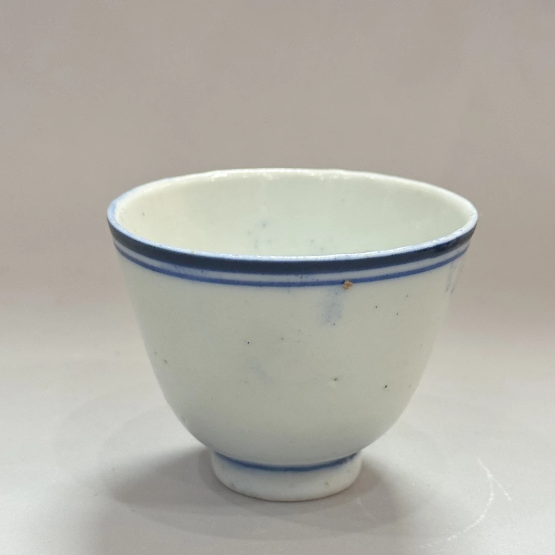 青花双线圈杯 高品质 口径6.8
