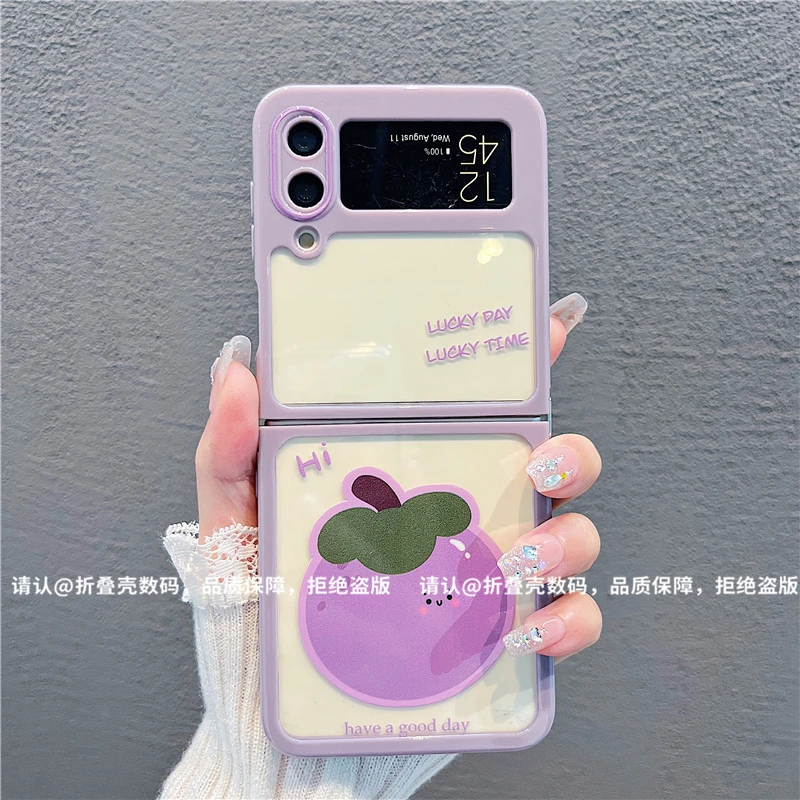 （三星zflip4系列)折叠奶油壳适用三星zflip4/三星zflip3手机壳潮