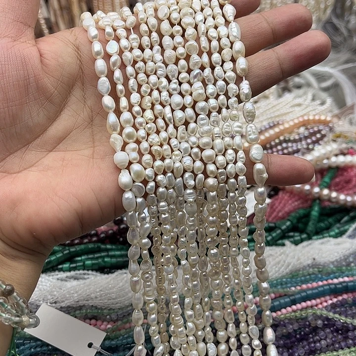未镶嵌玛瑙/玉髓珠宝半成品一条巴洛克珍珠