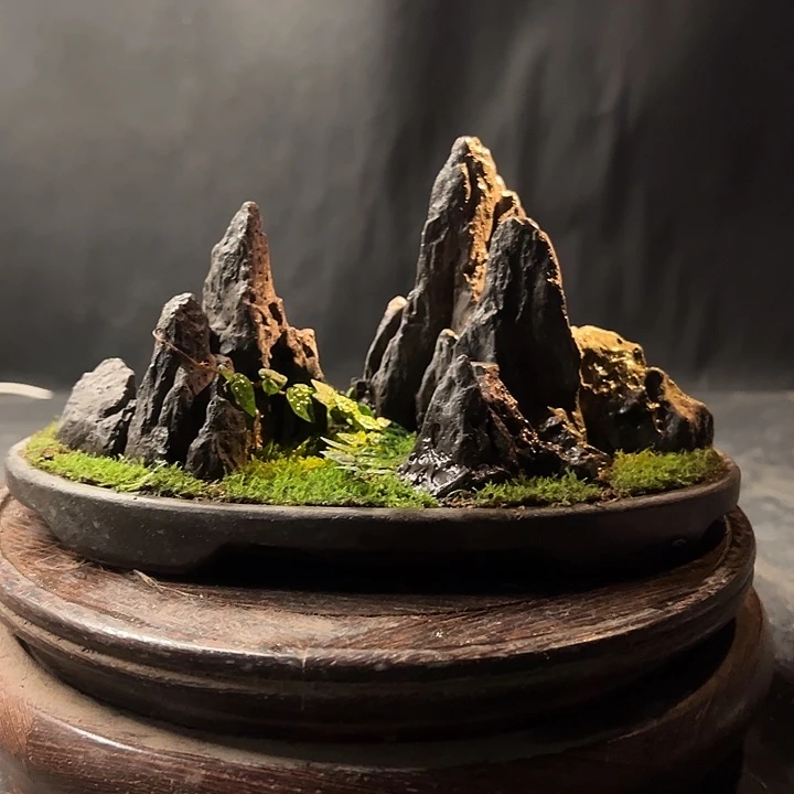 手工制作宋山石盆景009