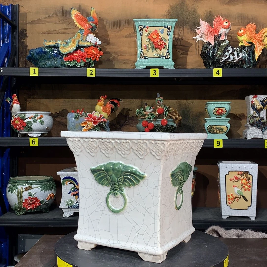 蒋***高温烧制石湾花盆