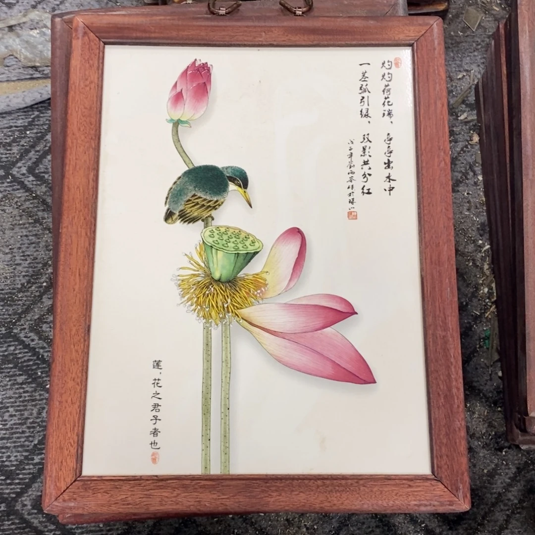 瓷37*28 景德镇瓷板画柴窑烧制