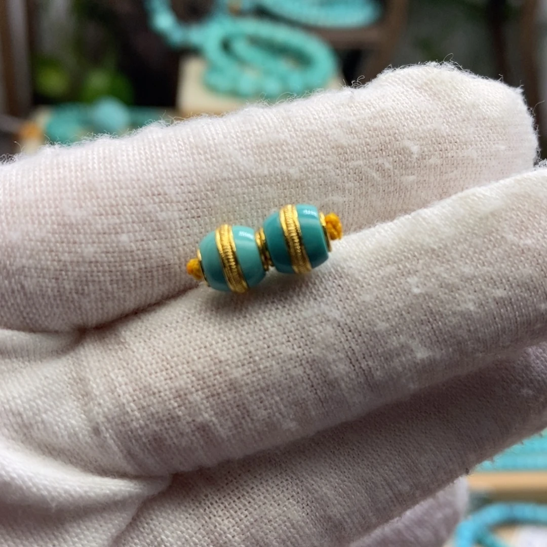 绿松石未镶嵌原矿高瓷无油无科技