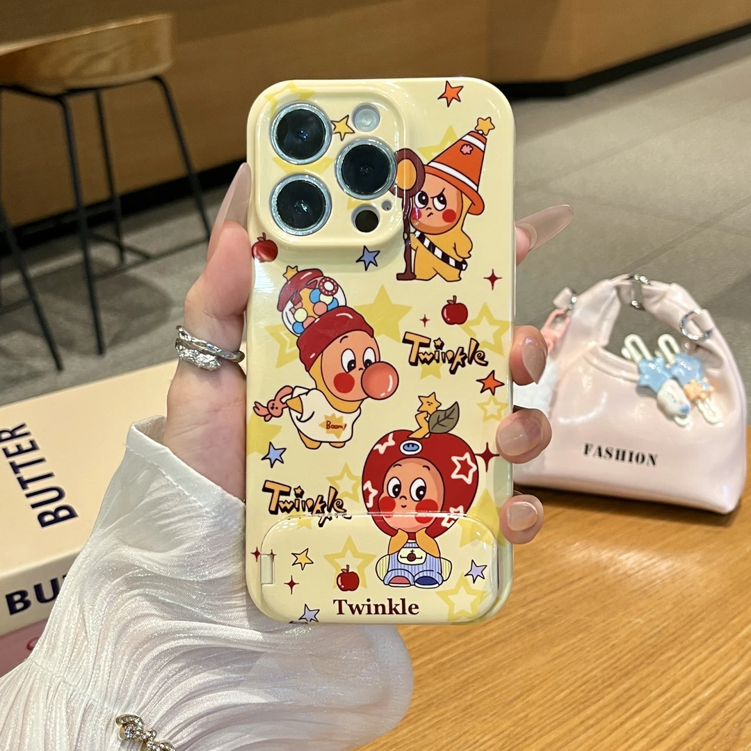 雅天立可爱苹果星星人适用苹果17/16/15手机壳华为P70vivoppo小米